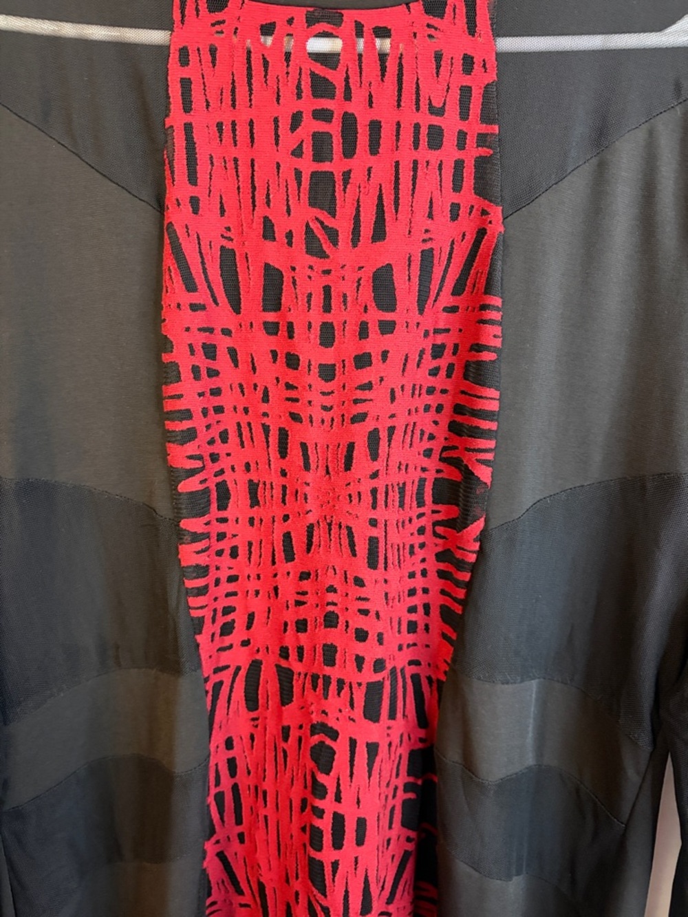 Auditions Black Red Bodycon mini dress EUC Size 3XL #154 - Picture 8 of 9